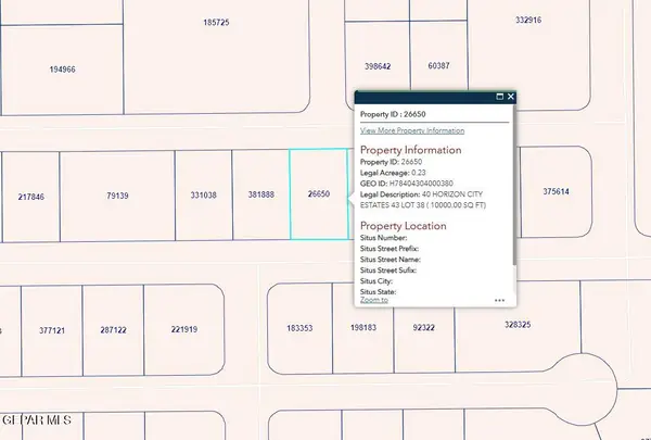PN-26650 40 Horizon City Estates Lot 38, Horizon City, TX 79928