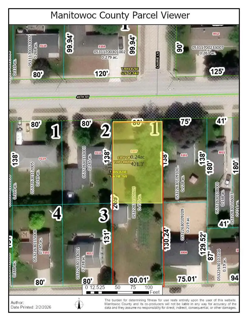 3107 45th STREET, Two Rivers, WI 54241 - #3