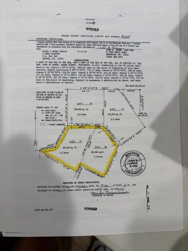 Lot 11 Skinner Hollow Rd. Road, Monroe, WI 53566